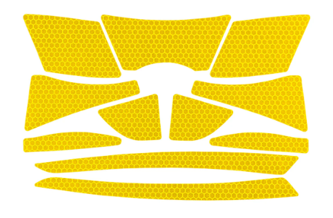 CR2 Reflective Decal Kit for JSP Evolution&reg; Hard Hats - Yellow